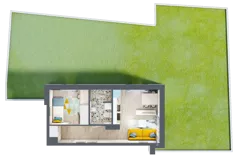 2 pokoje, mieszkanie 32,74 m², parter, oferta nr M4, Apartamenty Serene , Kielce, KSM, ul. Zagórska