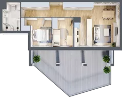 3 pokoje, mieszkanie 61,37 m², piętro 1, oferta nr 6, Osiedle Iluzjon Etap 2, Bydgoszcz, Kapuściska, ul. Nastrojowa 11