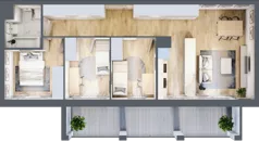 4 pokoje, mieszkanie 67,45 m², piętro 4, oferta nr 24, Osiedle Iluzjon Etap 2, Bydgoszcz, Kapuściska, ul. Nastrojowa 11