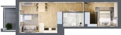 2 pokoje, mieszkanie 39,79 m², piętro 7, oferta nr 37, Osiedle Iluzjon Etap 2, Bydgoszcz, Kapuściska, ul. Nastrojowa 11
