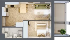 2 pokoje, mieszkanie 33,49 m², parter, oferta nr 3, Alta Novum, Bydgoszcz, Stary Fordon, ul. Altanowa 22