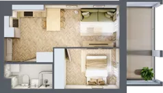 2 pokoje, mieszkanie 33,49 m², piętro 1, oferta nr 7, Alta Novum, Bydgoszcz, Stary Fordon, ul. Altanowa 22