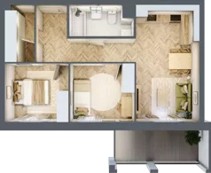 3 pokoje, mieszkanie 56,41 m², parter, oferta nr 16, Alta Novum, Bydgoszcz, Stary Fordon, ul. Altanowa 22