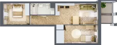 3 pokoje, mieszkanie 52,25 m², parter, oferta nr 14, Alta Novum, Bydgoszcz, Stary Fordon, ul. Altanowa 22