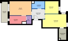 3 pokoje, mieszkanie 67,43 m², piętro 7, oferta nr M21, Nałęczowska - etap I, Lublin, Szerokie, ul. Nałęczowska 67
