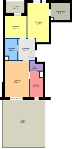 3 pokoje, mieszkanie 68,84 m², piętro 1, oferta nr M94, Nałęczowska - etap I, Lublin, Szerokie, ul. Nałęczowska 67