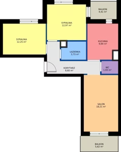 3 pokoje, mieszkanie 67,63 m², piętro 6, oferta nr M63, Nałęczowska - etap I, Lublin, Szerokie, ul. Nałęczowska 67