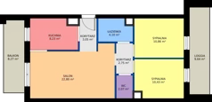 3 pokoje, mieszkanie 64,29 m², piętro 2, oferta nr M4, Nałęczowska - etap I, Lublin, Szerokie, ul. Nałęczowska 67