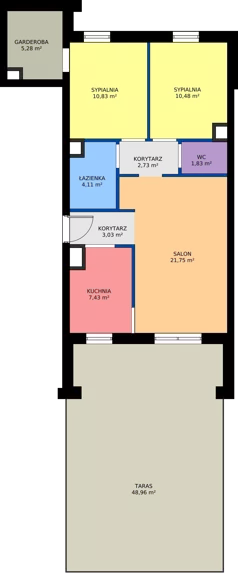 3 pokoje, mieszkanie 67,47 m², piętro 1, oferta nr M71, Nałęczowska - etap I, Lublin, Szerokie, ul. Nałęczowska 67