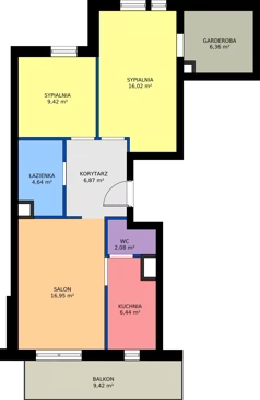3 pokoje, mieszkanie 68,78 m², piętro 2, oferta nr M97, Nałęczowska - etap I, Lublin, Szerokie, ul. Nałęczowska 67