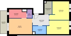 3 pokoje, mieszkanie 73,11 m², piętro 4, oferta nr M31, Nałęczowska - etap I, Lublin, Szerokie, ul. Nałęczowska 67