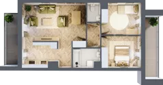 3 pokoje, mieszkanie 62,10 m², piętro 2, oferta nr M155, Nałęczowska - etap II, Lublin, Szerokie, ul. Nałęczowska 67