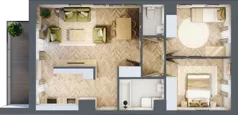 3 pokoje, mieszkanie 62,10 m², piętro 7, oferta nr M170, Nałęczowska - etap II, Lublin, Szerokie, ul. Nałęczowska 67