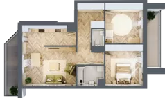 3 pokoje, mieszkanie 69,12 m², piętro 3, oferta nr M138, Nałęczowska - etap II, Lublin, Szerokie, ul. Nałęczowska 67
