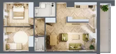 3 pokoje, mieszkanie 64,03 m², piętro 4, oferta nr M124, Nałęczowska - etap II, Lublin, Szerokie, ul. Nałęczowska 67