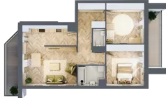 3 pokoje, mieszkanie 69,12 m², piętro 4, oferta nr M140, Nałęczowska - etap II, Lublin, Szerokie, ul. Nałęczowska 67