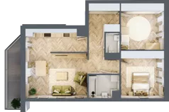 3 pokoje, mieszkanie 69,12 m², piętro 2, oferta nr M136, Nałęczowska - etap II, Lublin, Szerokie, ul. Nałęczowska 67
