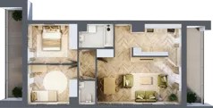 3 pokoje, mieszkanie 64,03 m², piętro 2, oferta nr M118, Nałęczowska - etap II, Lublin, Szerokie, ul. Nałęczowska 67