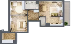 3 pokoje, mieszkanie 65,16 m², piętro 3, oferta nr M119, Nałęczowska - etap II, Lublin, Szerokie, ul. Nałęczowska 67