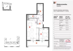 2 pokoje, mieszkanie 54,71 m², parter, oferta nr M195, Nałęczowska - etap III, Lublin, Szerokie, ul. Nałęczowska 67