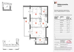 3 pokoje, mieszkanie 53,67 m², piętro 1, oferta nr M200, Nałęczowska - etap III, Lublin, Szerokie, ul. Nałęczowska 67