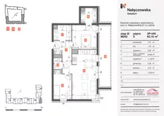 3 pokoje, mieszkanie 62,10 m², piętro 2, oferta nr M202, Nałęczowska - etap III, Lublin, Szerokie, ul. Nałęczowska 67
