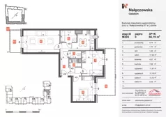 3 pokoje, mieszkanie 66,19 m², piętro 2, oferta nr M205, Nałęczowska - etap III, Lublin, Szerokie, ul. Nałęczowska 67