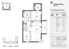 3 pokoje, mieszkanie 62,10 m², piętro 4, oferta nr M210, Nałęczowska - etap III, Lublin, Szerokie, ul. Nałęczowska 67