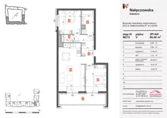 3 pokoje, mieszkanie 66,46 m², piętro 5, oferta nr M215, Nałęczowska - etap III, Lublin, Szerokie, ul. Nałęczowska 67