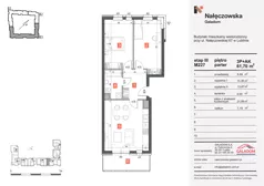 3 pokoje, mieszkanie 61,70 m², parter, oferta nr M227, Nałęczowska - etap III, Lublin, Szerokie, ul. Nałęczowska 67