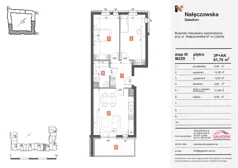 3 pokoje, mieszkanie 61,70 m², piętro 1, oferta nr M229, Nałęczowska - etap III, Lublin, Szerokie, ul. Nałęczowska 67