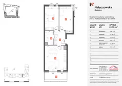 3 pokoje, mieszkanie 61,70 m², piętro 7, oferta nr M241, Nałęczowska - etap III, Lublin, Szerokie, ul. Nałęczowska 67
