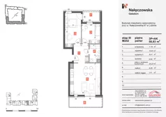 3 pokoje, mieszkanie 58,93 m², parter, oferta nr M242, Nałęczowska - etap III, Lublin, Szerokie, ul. Nałęczowska 67