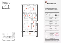 3 pokoje, mieszkanie 62,24 m², parter, oferta nr M244, Nałęczowska - etap III, Lublin, Szerokie, ul. Nałęczowska 67