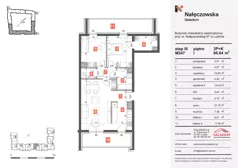 3 pokoje, mieszkanie 66,64 m², piętro 1, oferta nr M247, Nałęczowska - etap III, Lublin, Szerokie, ul. Nałęczowska 67
