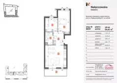 3 pokoje, mieszkanie 59,05 m², parter, oferta nr M267, Nałęczowska - etap III, Lublin, Szerokie, ul. Nałęczowska 67