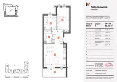 3 pokoje, mieszkanie 59,05 m², piętro 2, oferta nr M273, Nałęczowska - etap III, Lublin, Szerokie, ul. Nałęczowska 67