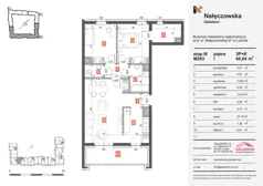 3 pokoje, mieszkanie 66,64 m², piętro 1, oferta nr M293, Nałęczowska - etap III, Lublin, Szerokie, ul. Nałęczowska 67