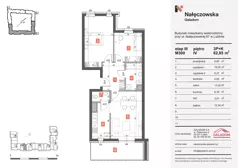 3 pokoje, mieszkanie 62,85 m², piętro 4, oferta nr M300, Nałęczowska - etap III, Lublin, Szerokie, ul. Nałęczowska 67
