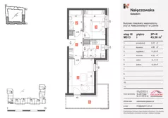 2 pokoje, mieszkanie 43,56 m², piętro 1, oferta nr M313, Nałęczowska - etap III, Lublin, Szerokie, ul. Nałęczowska 67