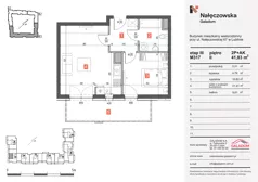 2 pokoje, mieszkanie 41,83 m², piętro 2, oferta nr M317, Nałęczowska - etap III, Lublin, Szerokie, ul. Nałęczowska 67