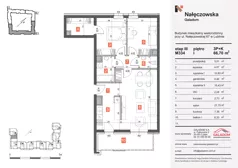 3 pokoje, mieszkanie 66,70 m², piętro 1, oferta nr M334, Nałęczowska - etap III, Lublin, Szerokie, ul. Nałęczowska 67