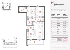 3 pokoje, mieszkanie 66,70 m², piętro 2, oferta nr M337, Nałęczowska - etap III, Lublin, Szerokie, ul. Nałęczowska 67