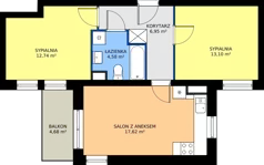 3 pokoje, mieszkanie 54,99 m², parter, oferta nr M7, Mała Dziesiąta, Lublin, Dziesiąta, ul. Wojenna