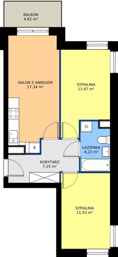 3 pokoje, mieszkanie 52,02 m², piętro 1, oferta nr M13, Mała Dziesiąta, Lublin, Dziesiąta, ul. Wojenna