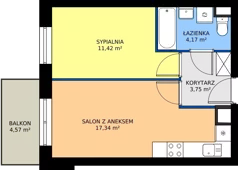 2 pokoje, mieszkanie 36,68 m², parter, oferta nr M45, Mała Dziesiąta, Lublin, Dziesiąta, ul. Wojenna