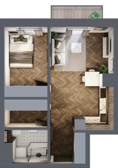 2 pokoje, mieszkanie 39,60 m², parter, oferta nr 2_I/4, KONCERTOWA - Na skraju miasta, Lublin, Czechów Północny, Czechów Północny,  ul. Koncertowa
