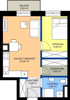 2 pokoje, mieszkanie 39,20 m², parter, oferta nr 2_I/3, KONCERTOWA - Na skraju miasta, Lublin, Czechów Północny, Czechów Północny,  ul. Koncertowa