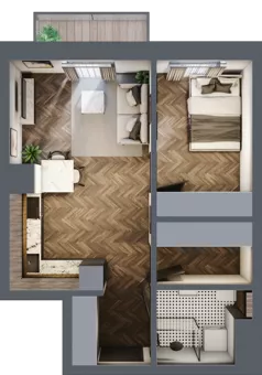 2 pokoje, mieszkanie 39,20 m², parter, oferta nr 2_I/3, KONCERTOWA - Na skraju miasta, Lublin, Czechów Północny, Czechów Północny,  ul. Koncertowa