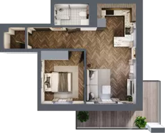 2 pokoje, mieszkanie 43,90 m², parter, oferta nr 2_I/5, KONCERTOWA - Na skraju miasta, Lublin, Czechów Północny, Czechów Północny,  ul. Koncertowa